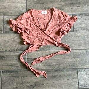 Alive girl wrap around top